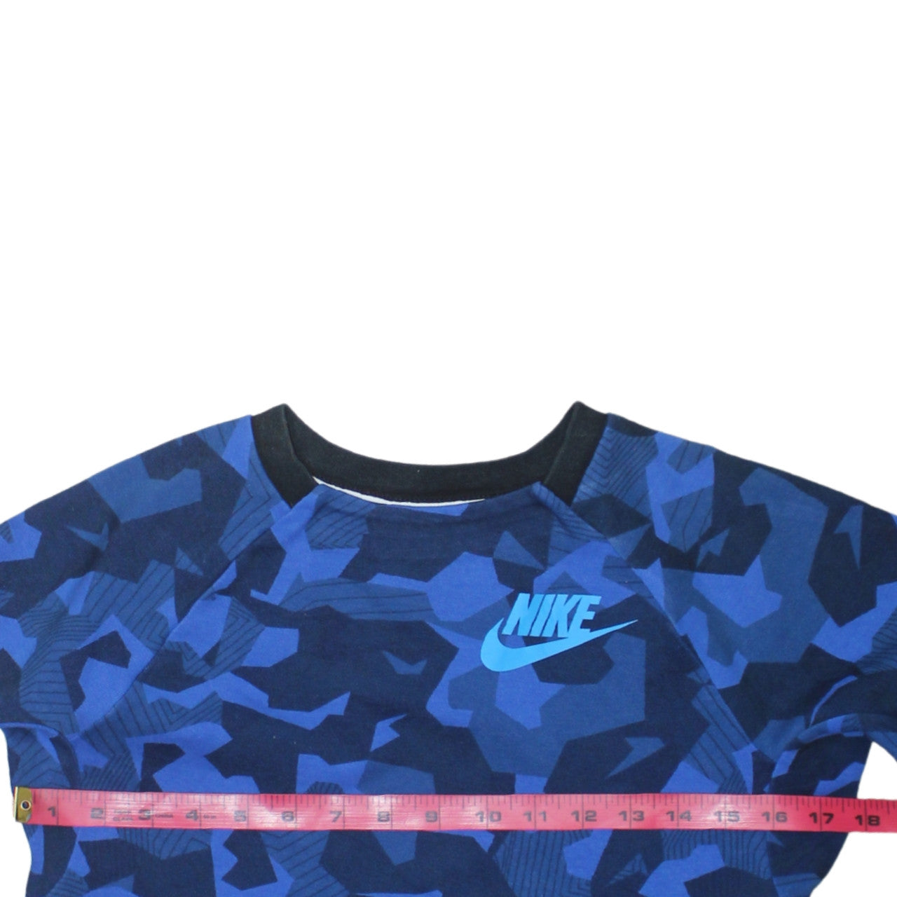 Nike Boys Blue Camouflage Pullover Hoodie Sweatshirt 12-13 Years
