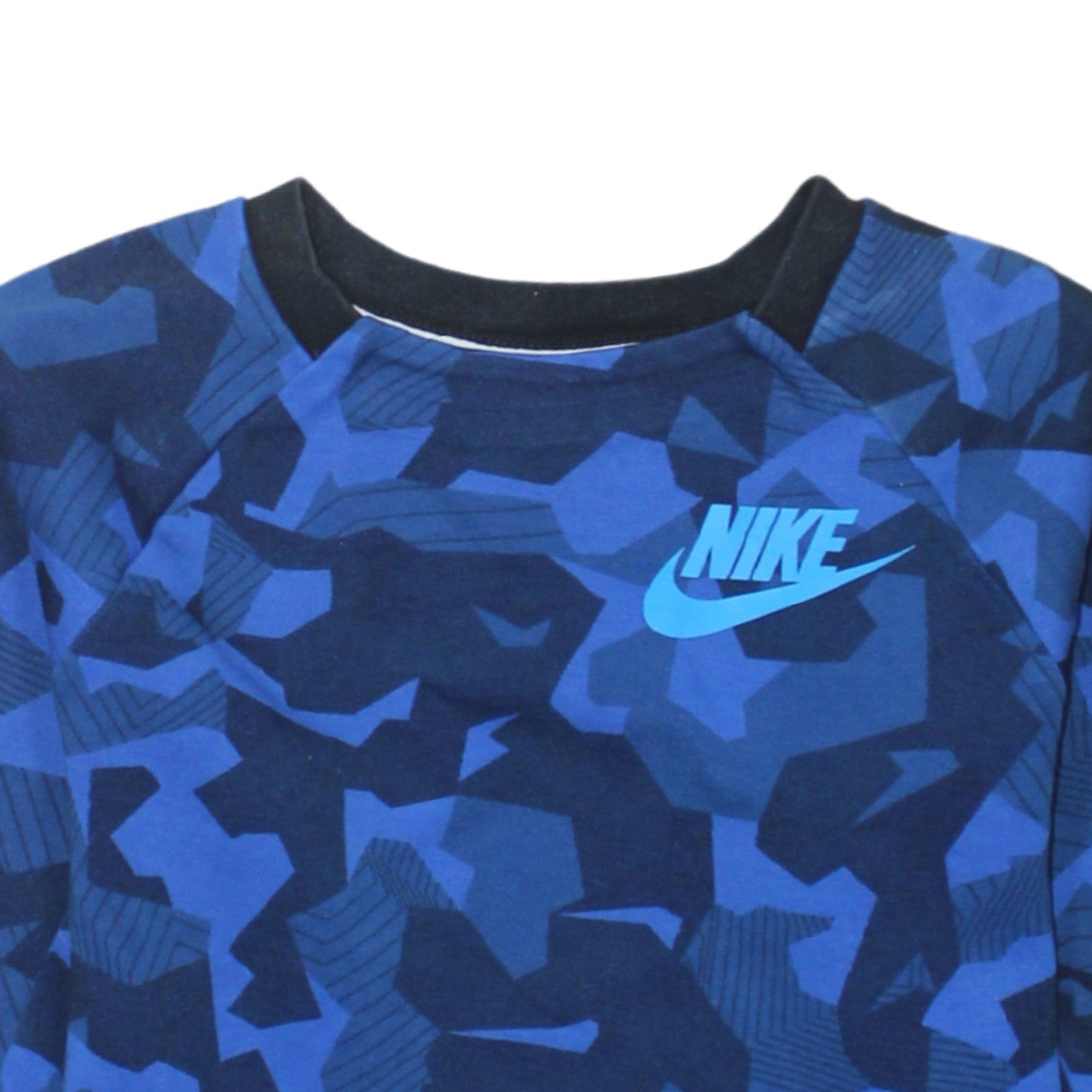 Nike Boys Blue Camouflage Pullover Hoodie Sweatshirt 12-13 Years