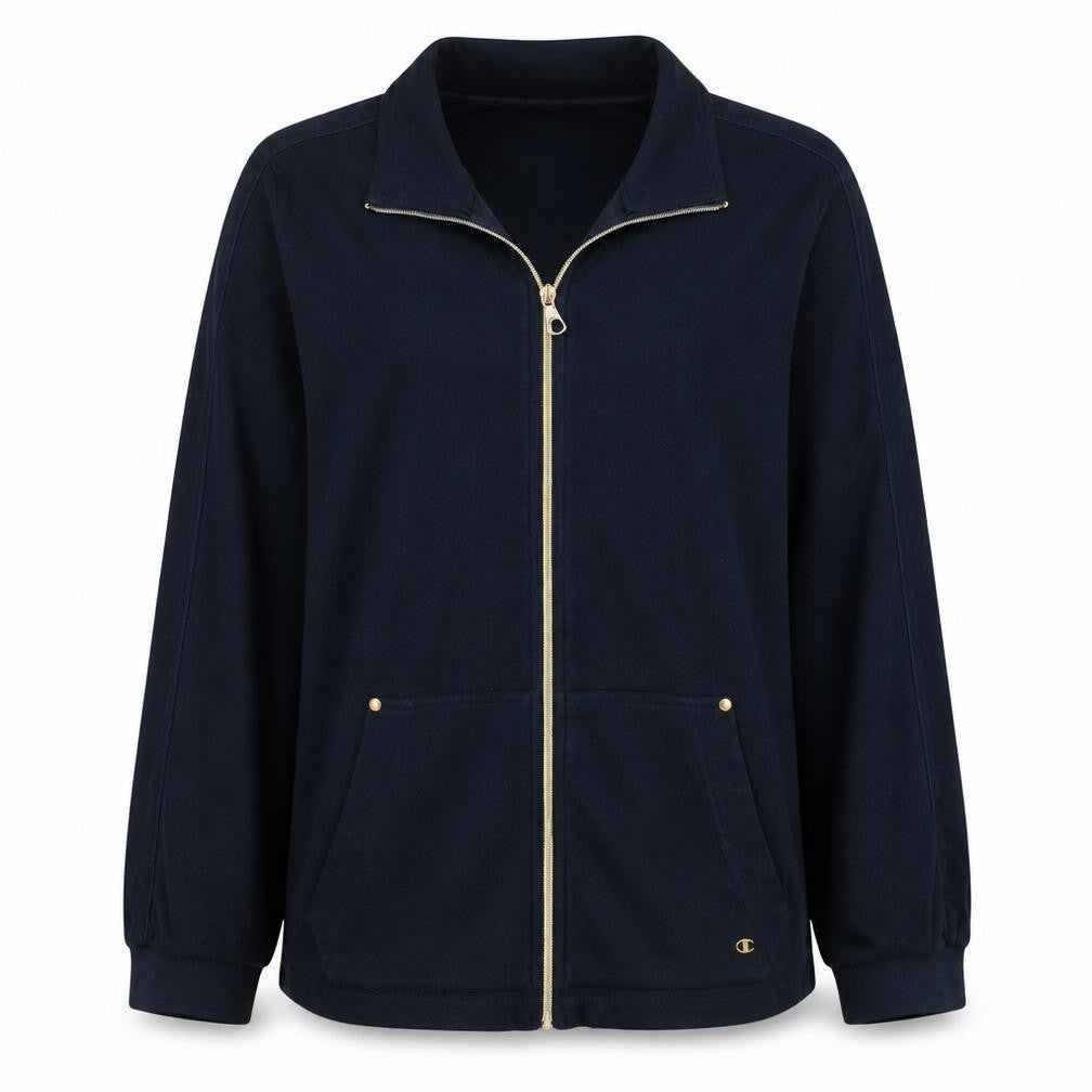 Champion Women's Blue Fleece Full Zip Basic Jacket XL