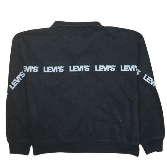 Levi's Men's Black Full Zip Logo Sweatshirt Size S