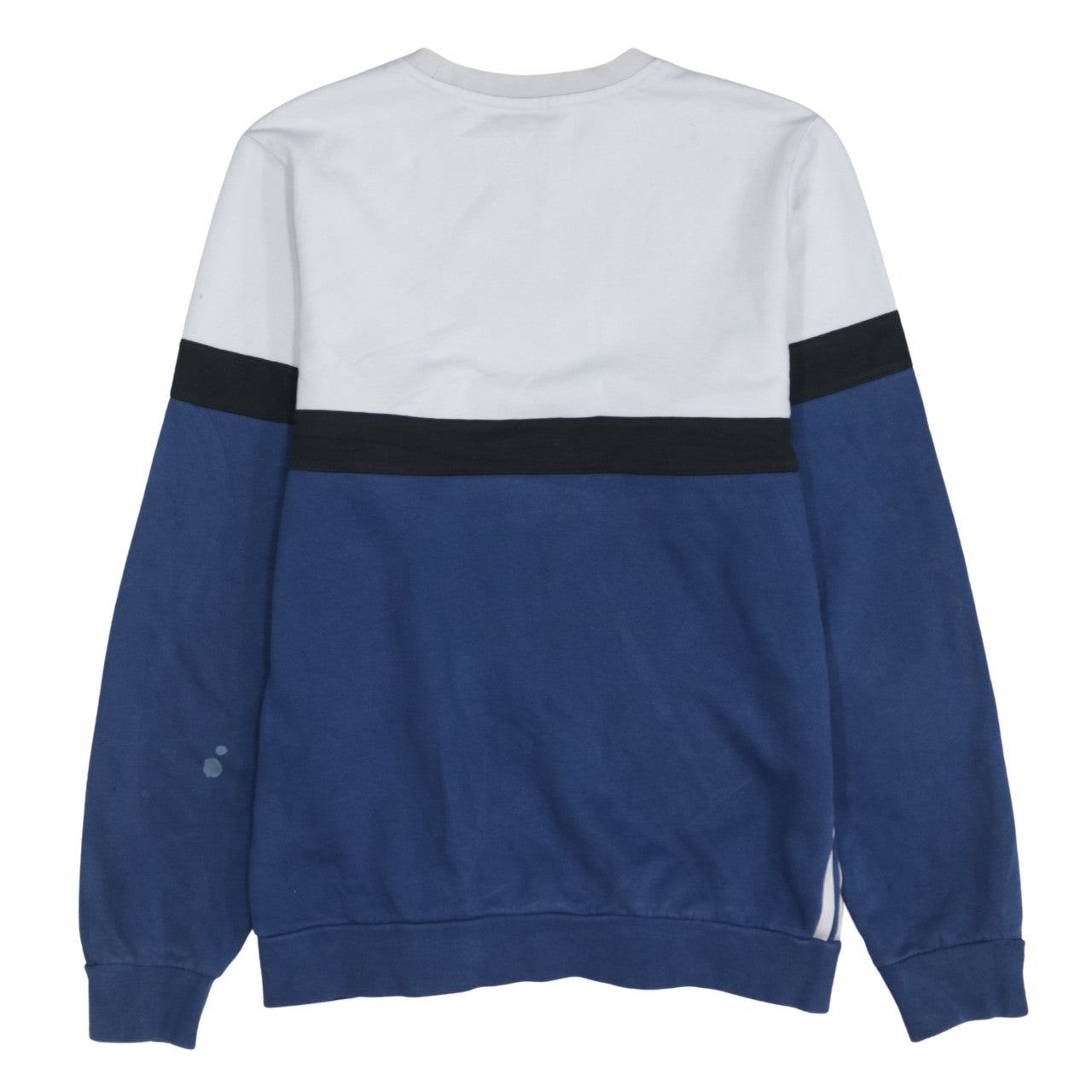 Adidas Boys Blue Colourblock Pullover Sweatshirt 15-16 Years XL Fleece