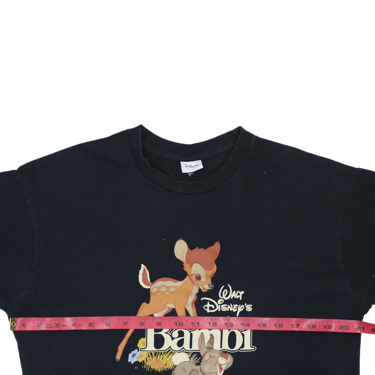Disney Tu Women's Black Bambi Sweatshirt Size 14 Cotton Blend