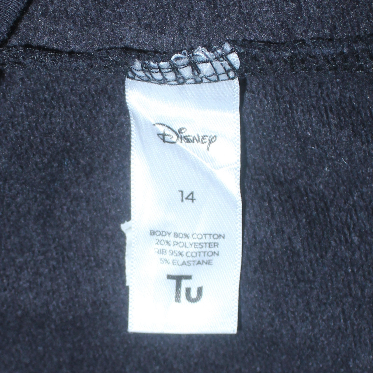 Disney Tu Women's Black Bambi Sweatshirt Size 14 Cotton Blend