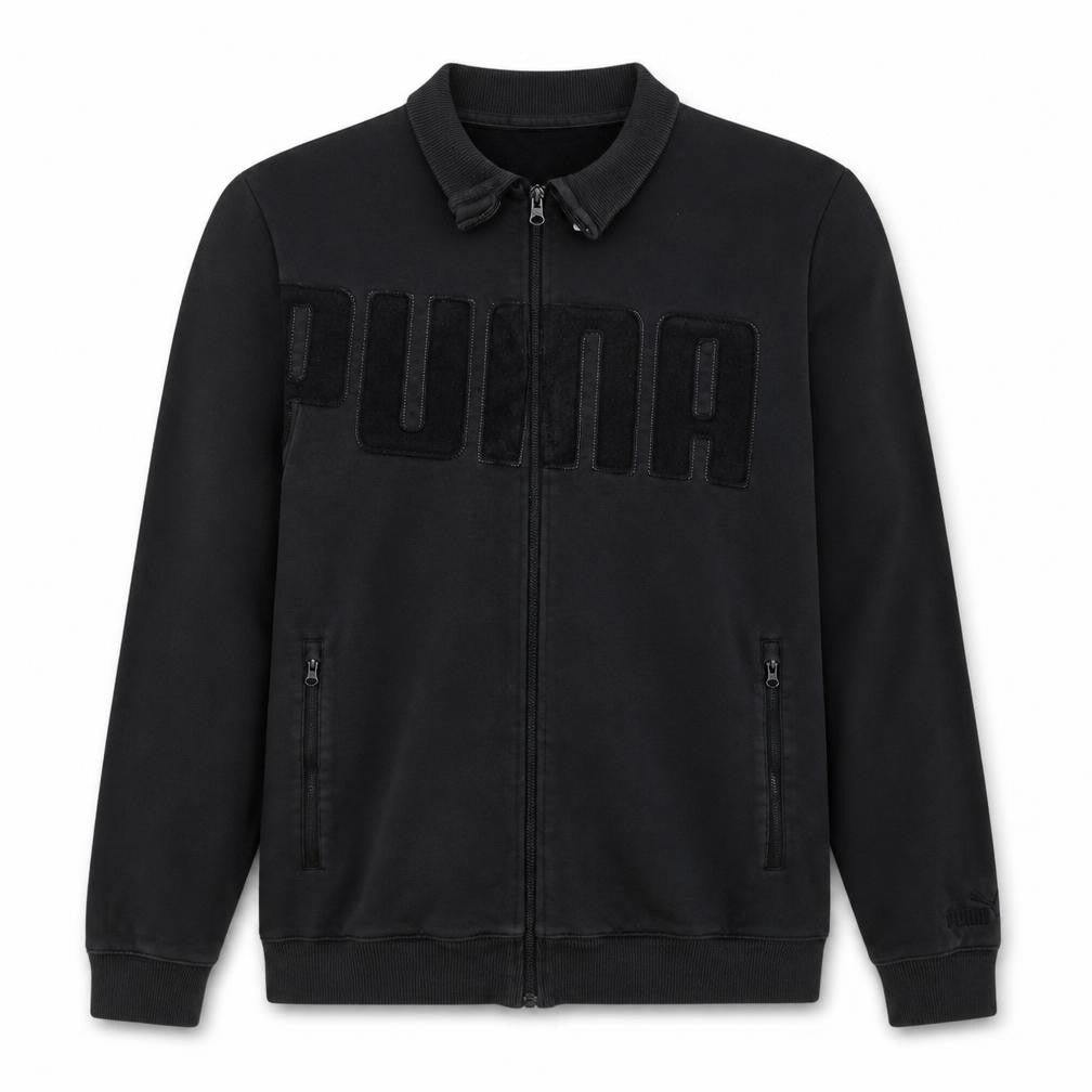 Puma Men's Black Full Zip Collared Sweatshirt XL Sports Style