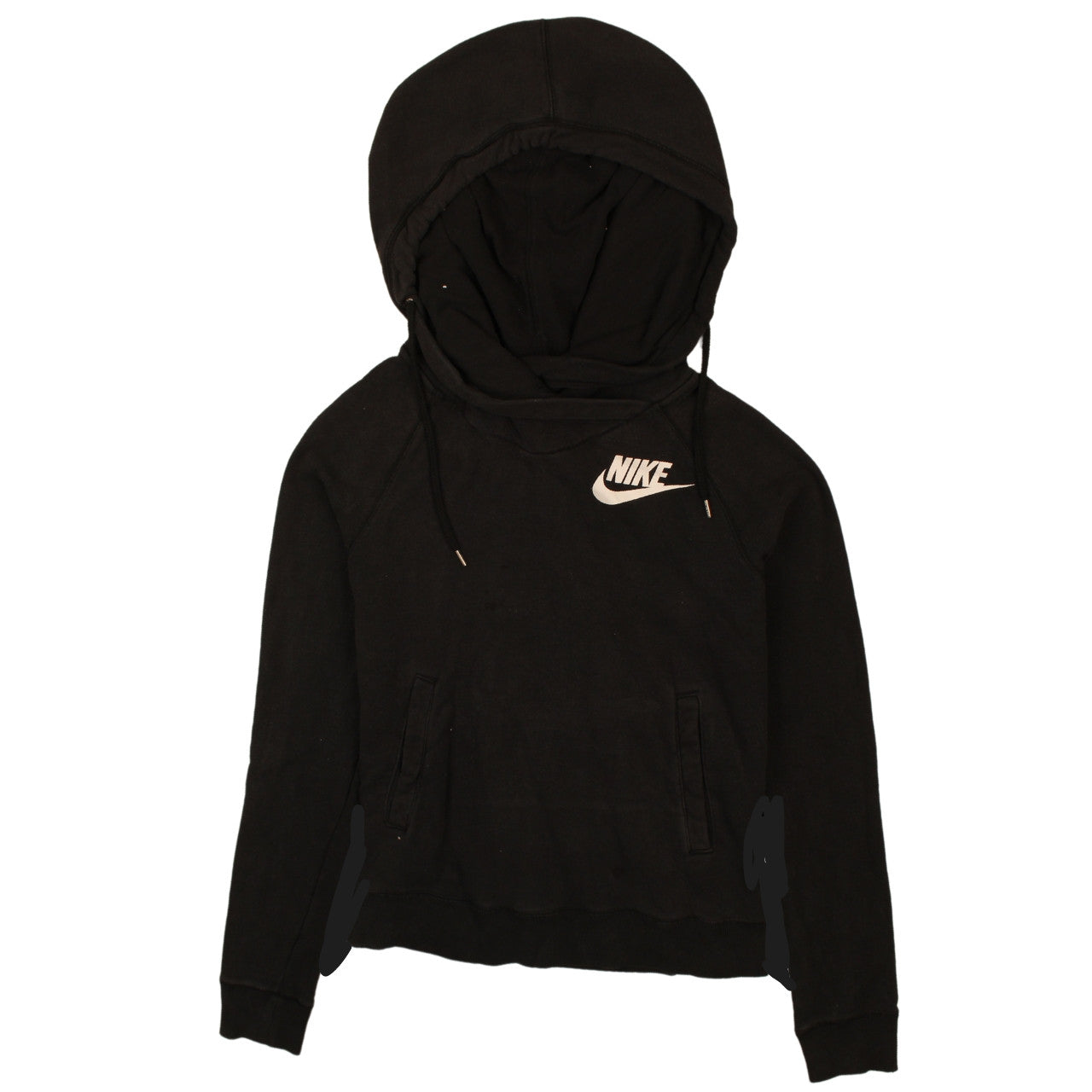 Nike Womens Black Pullover Hoodie L Hooded Sweatshirt