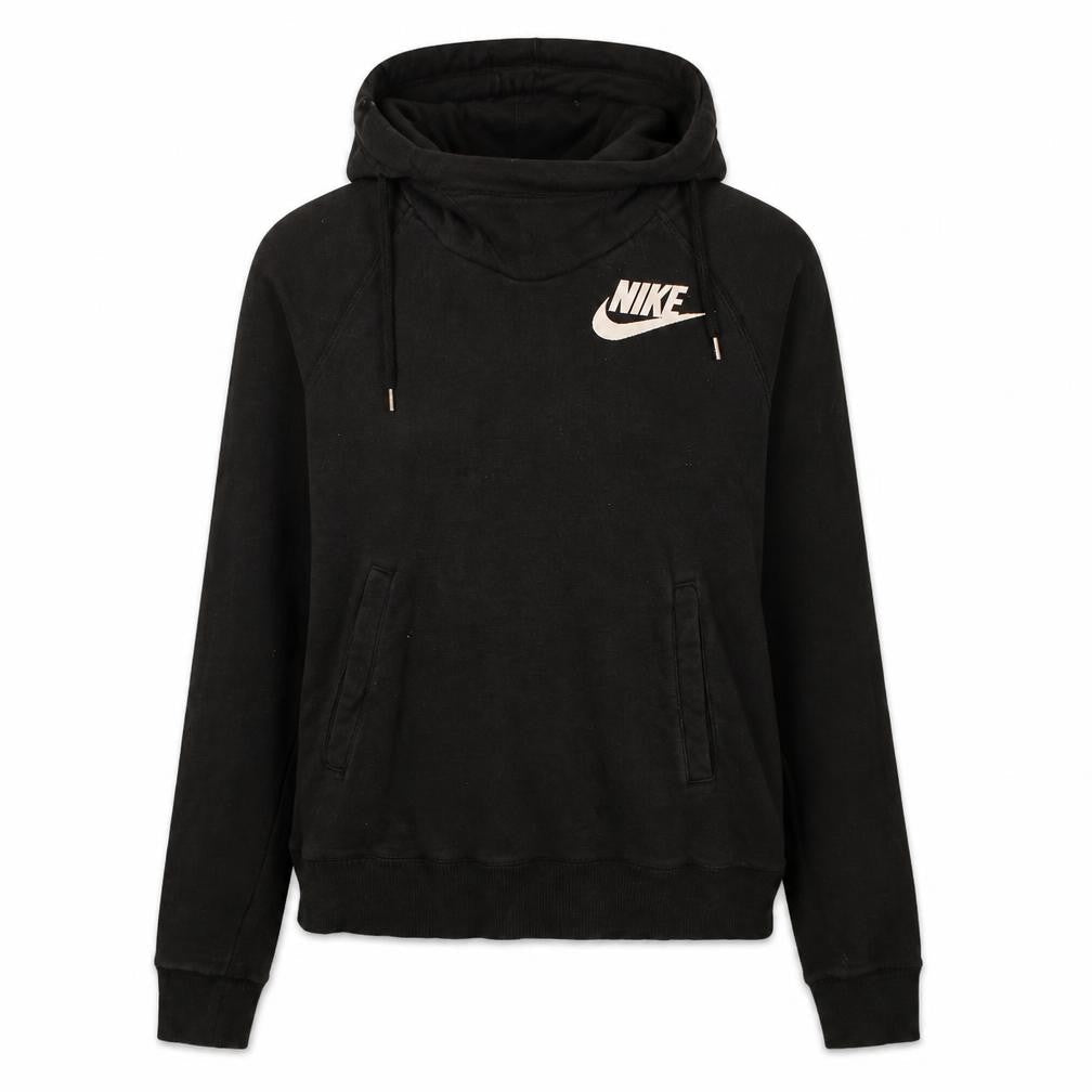 Nike Womens Black Pullover Hoodie L Hooded Sweatshirt