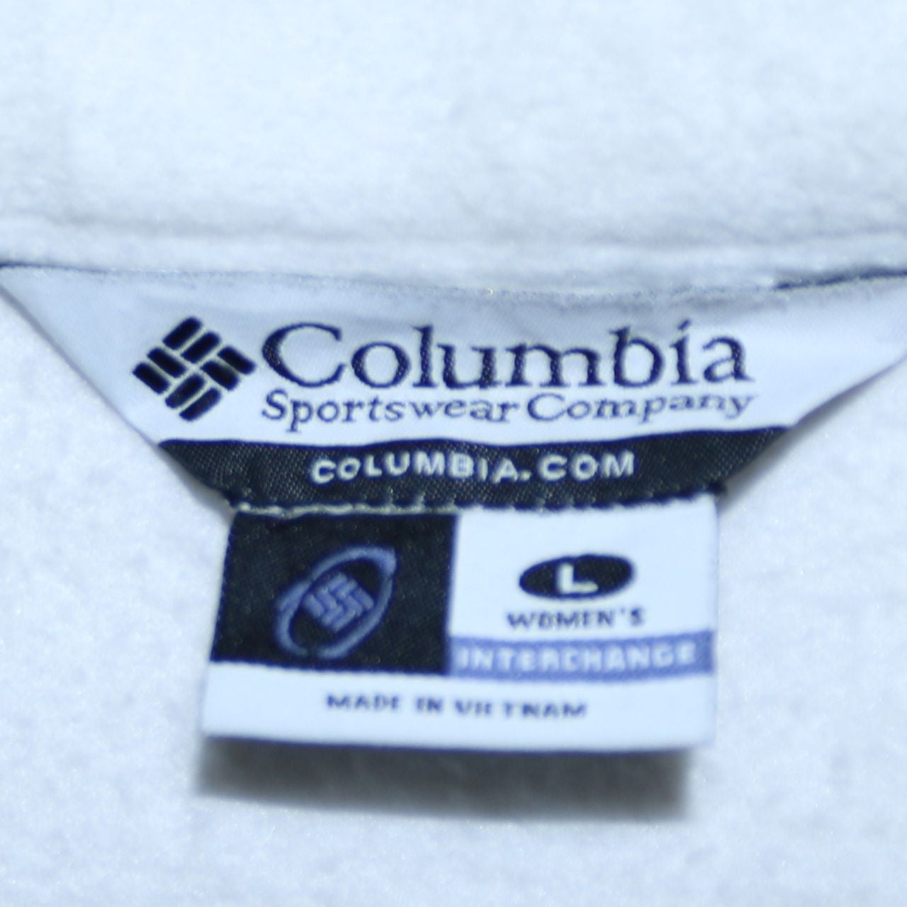 Columbia Women's White Fleece Full Zip Jacket Size L Outdoor Coat