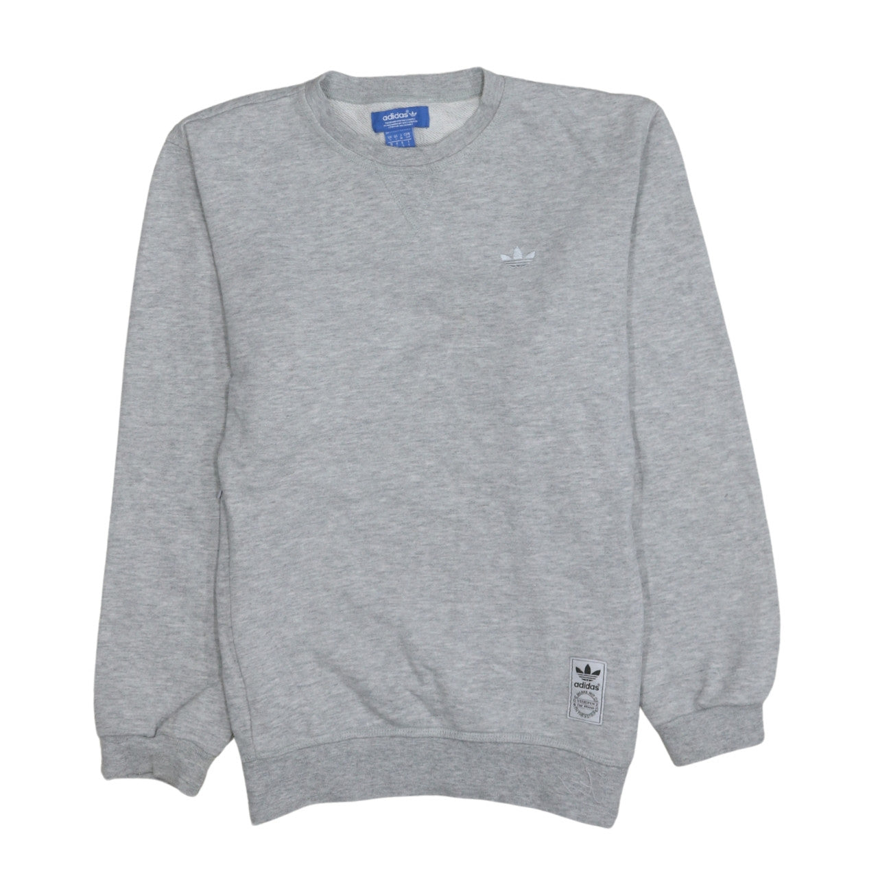 Adidas Men's Grey Crew Neck Pullover Sweatshirt Size S