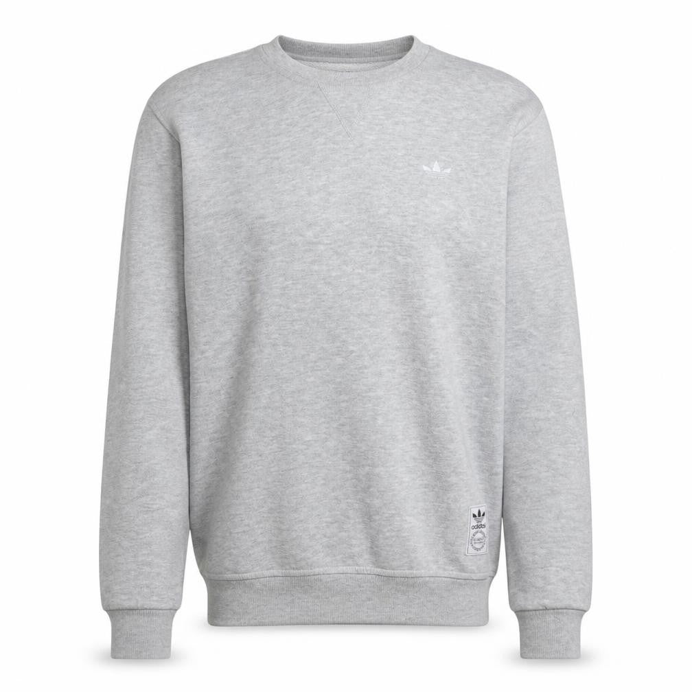 Adidas Men's Grey Crew Neck Pullover Sweatshirt Size S