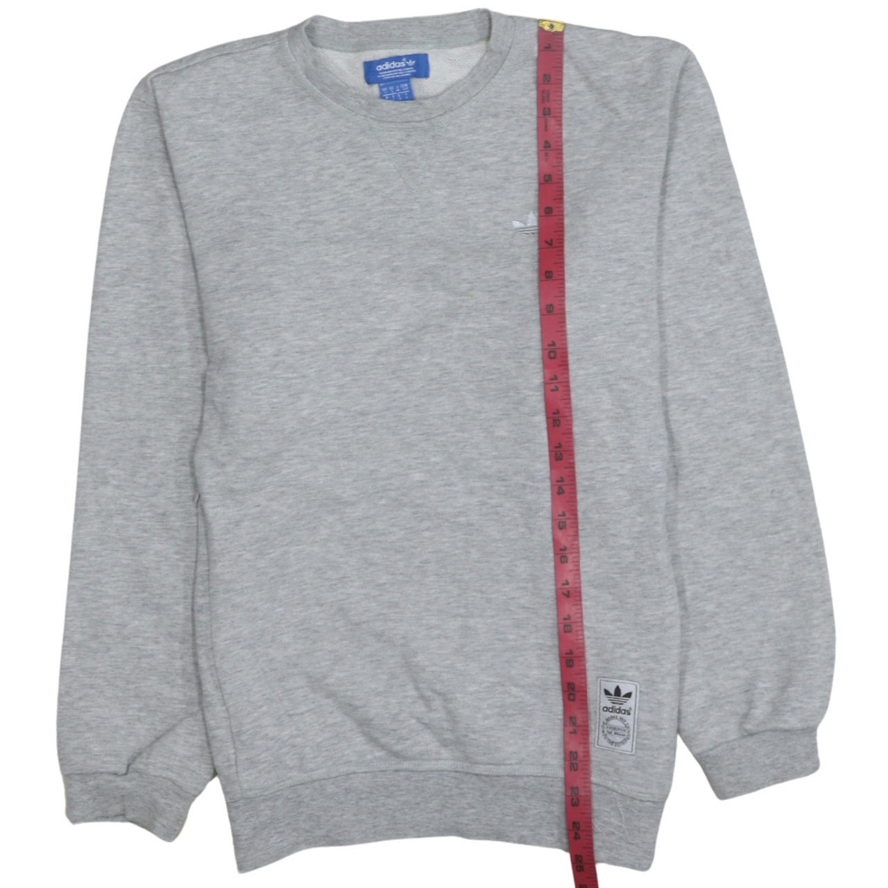 Adidas Men's Grey Crew Neck Pullover Sweatshirt Size S