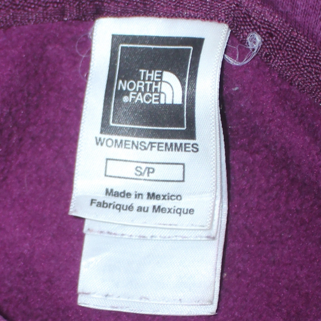 The North Face Womens Purple Pullover Hoodie Small Fleece Lined