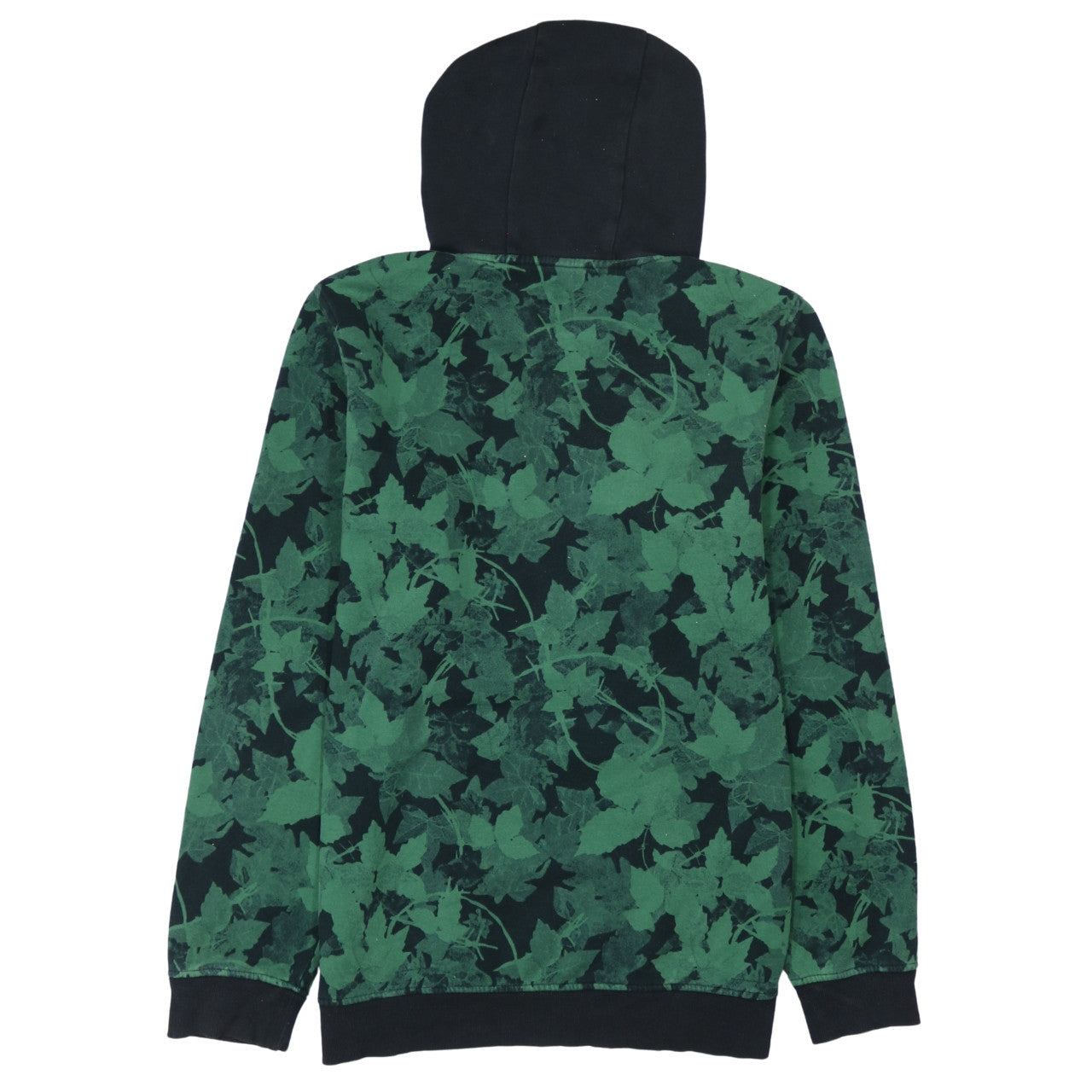 Adidas Men's Green Floral Logo Pullover Hoodie Size M