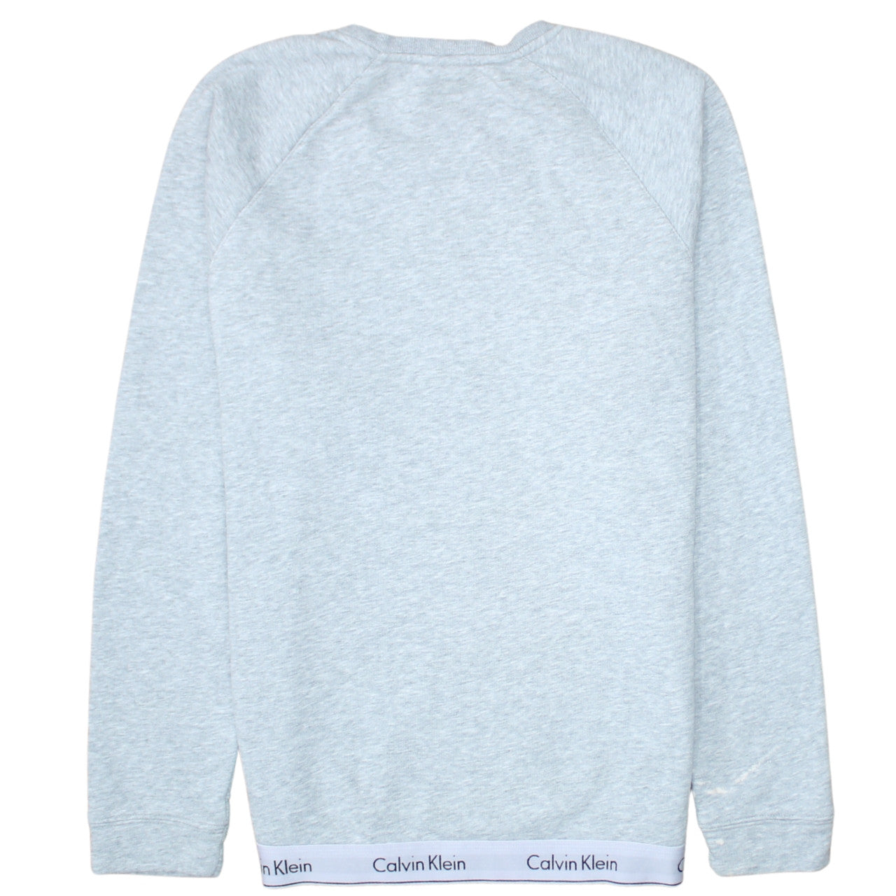 Calvin Klein Women Grey Crew Neck Pullover Sweatshirt M Cotton Blend