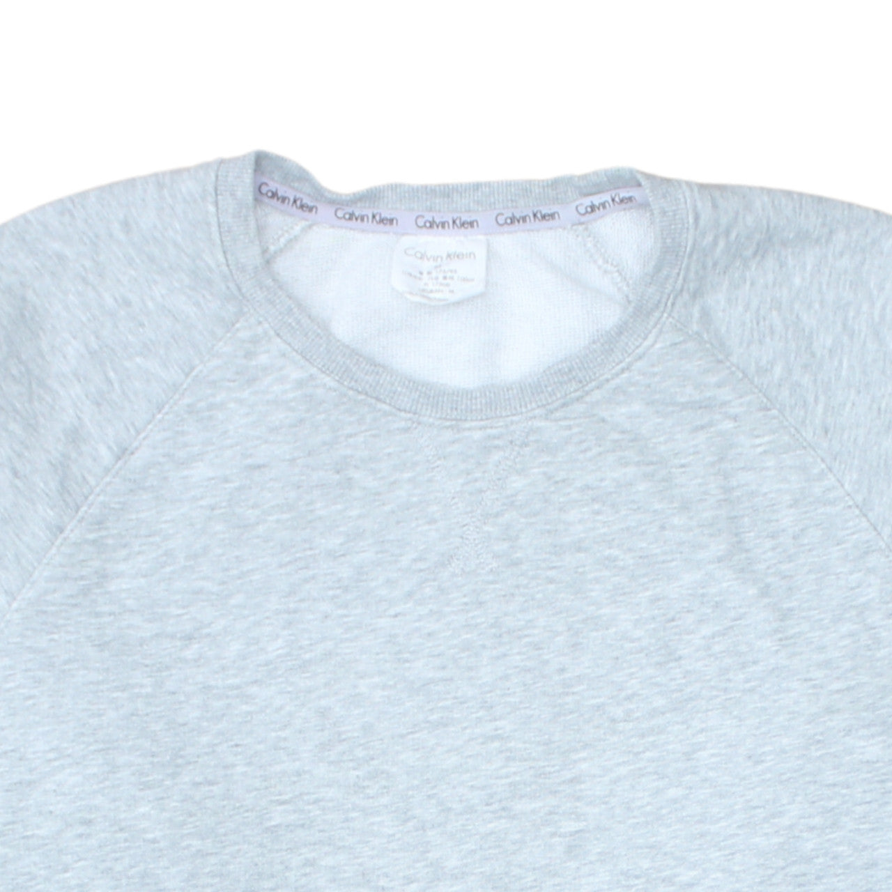 Calvin Klein Women Grey Crew Neck Pullover Sweatshirt M Cotton Blend