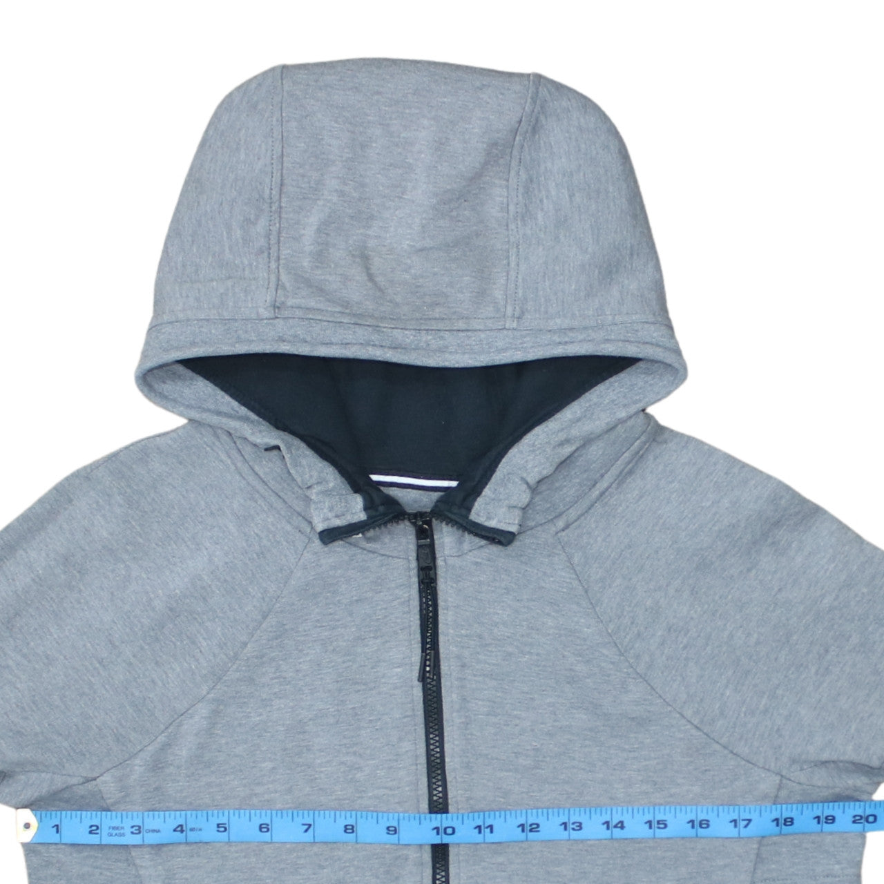 Nike Men's Grey Full Zip Hoodie Small Polyester Cotton