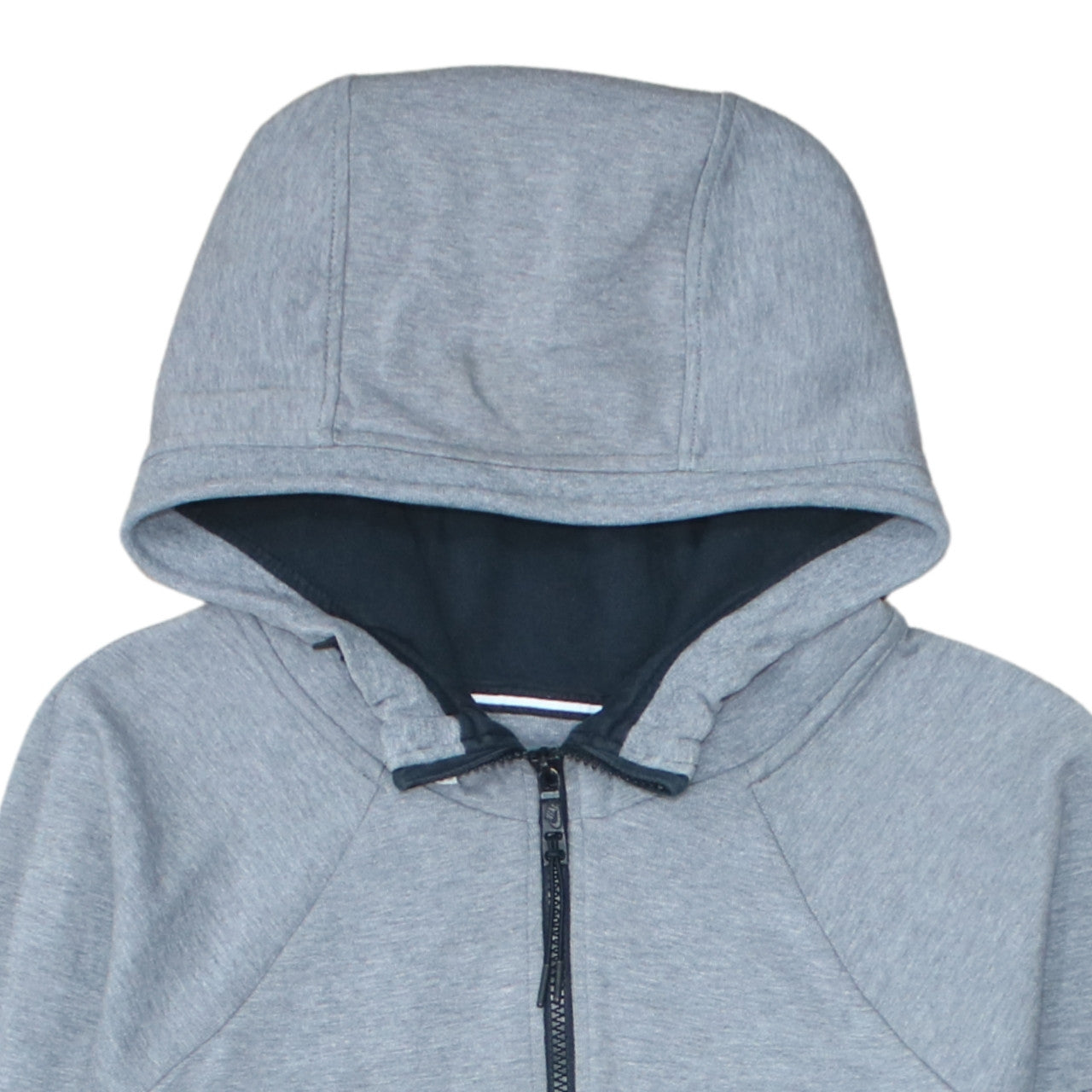 Nike Men's Grey Full Zip Hoodie Small Polyester Cotton