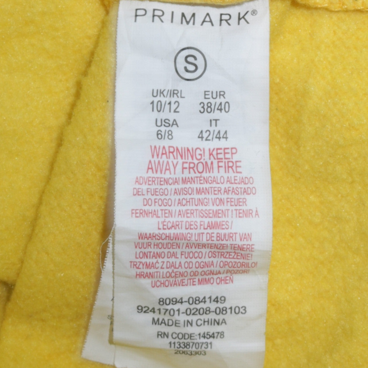 Disney Winnie the Pooh Yellow Sweatshirt Women’s S 10/12 Primark Cotton