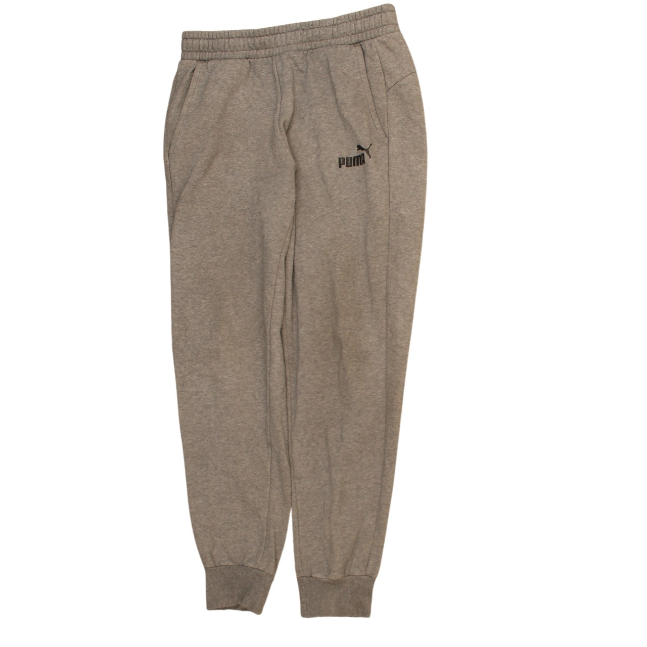 Puma Men Grey Jogger Sweatpants Medium Elastic Waist Drawstring