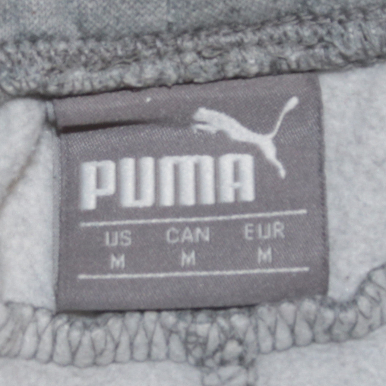 Puma Men Grey Jogger Sweatpants Medium Elastic Waist Drawstring