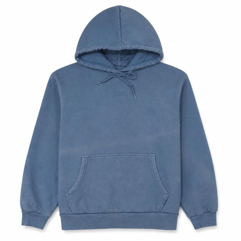 Diesel Men’s Blue Pullover Hoodie Size S Cotton Blend Fleece