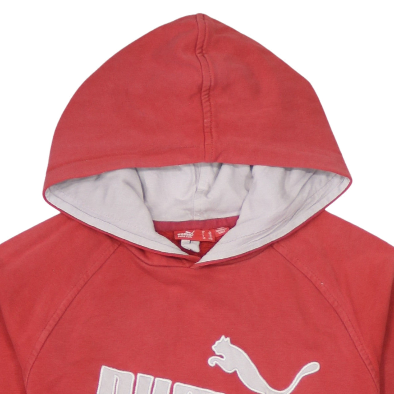 PUMA Teens Red Pullover Hoodie Sweatshirt Size 12 Logo Graphic