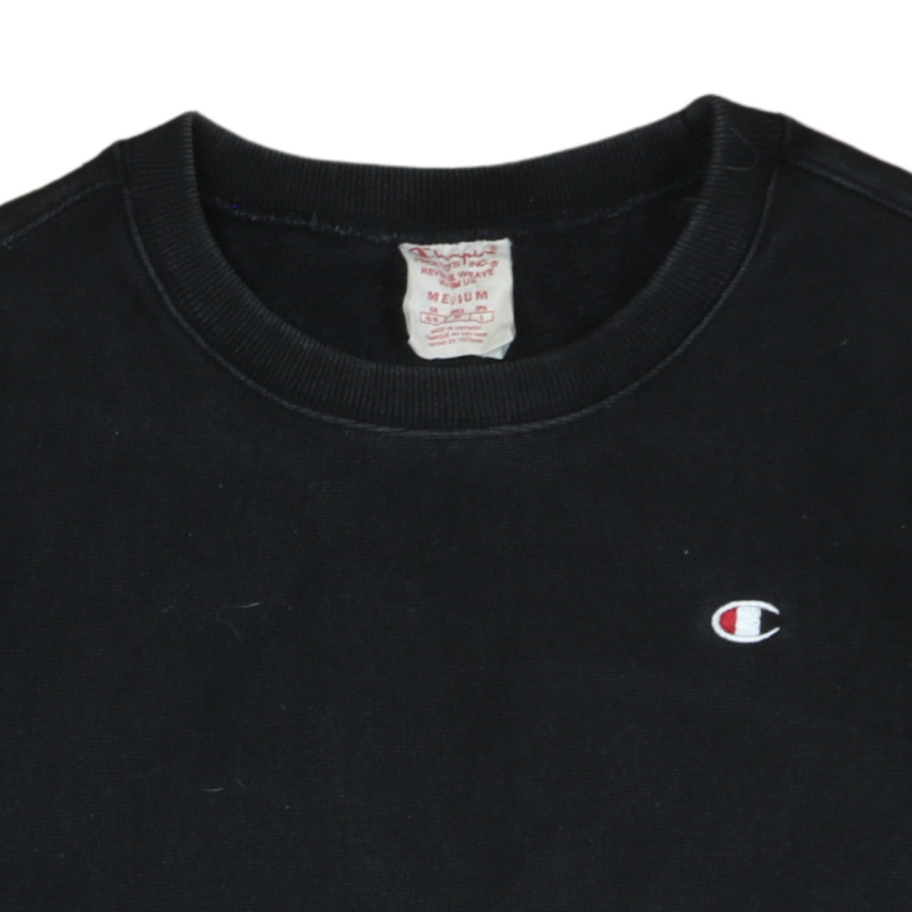 Champion Men’s Black Reverse Weave Crew Neck Sweatshirt Medium