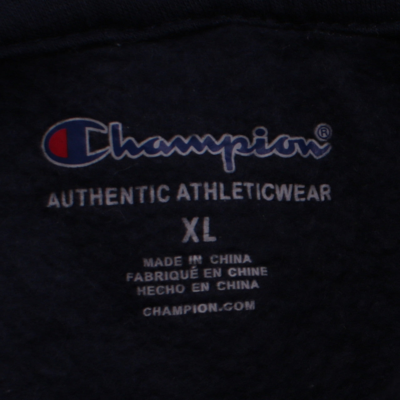 Champion Mens Blue XL Pullover Hoodie Logo Fleece Sweatshirt