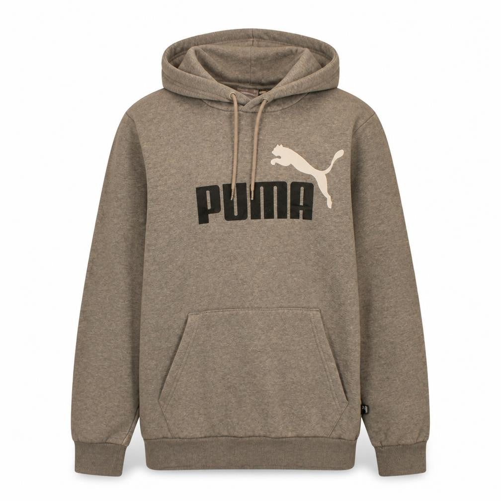 Front view of Puma Men's Grey Pullover Hoodie S Regular Fit Sportswear