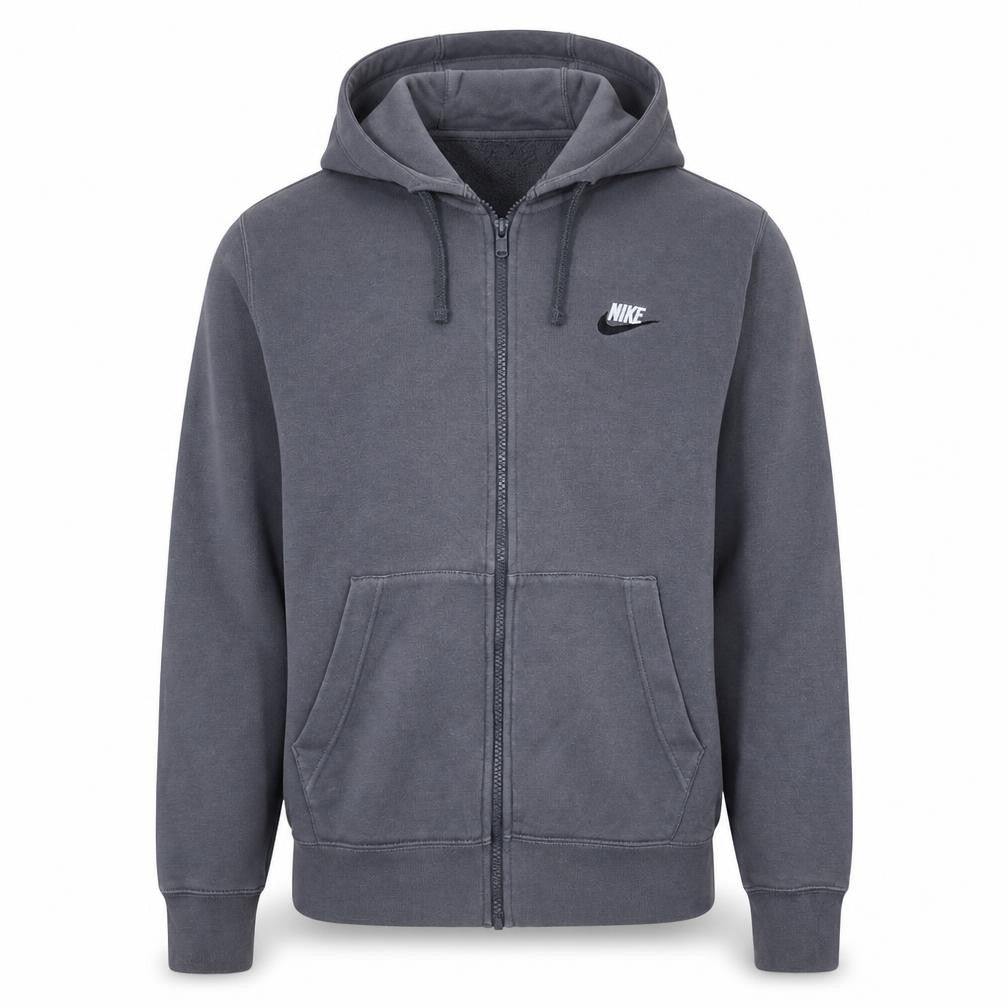 Nike Men's Grey Full Zip Hoodie Small Regular Fit