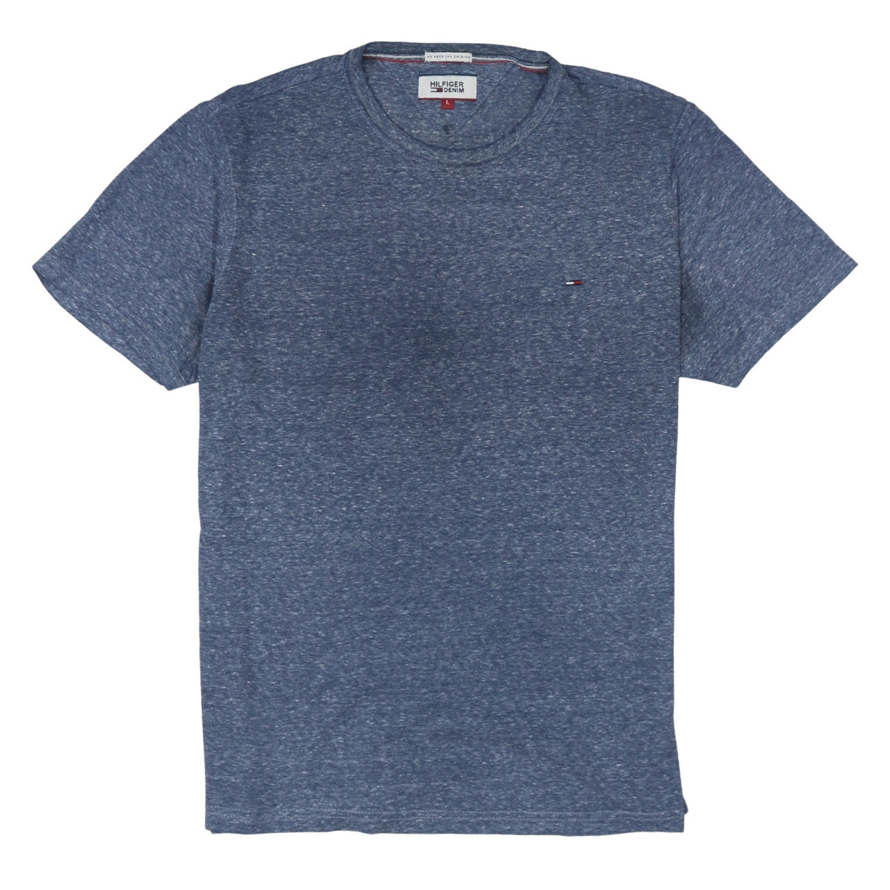 Hilfiger Denim Men's Blue Crew Neck Short Sleeve T-Shirt Size L