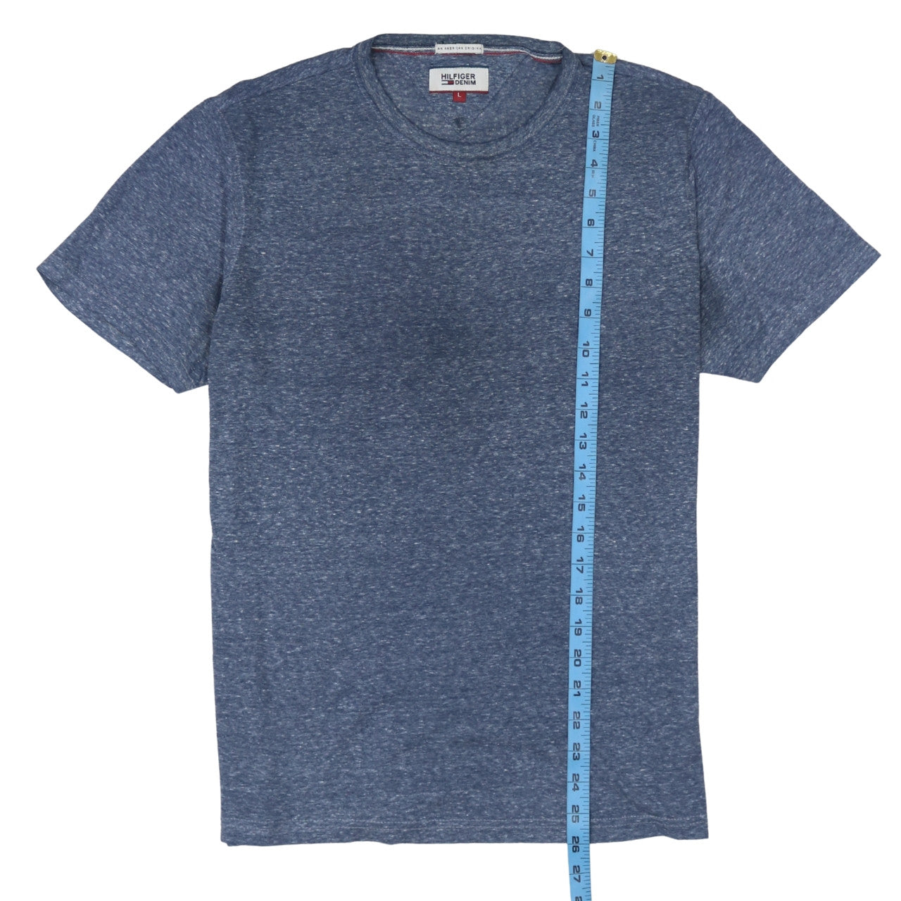 Hilfiger Denim Men's Blue Crew Neck Short Sleeve T-Shirt Size L