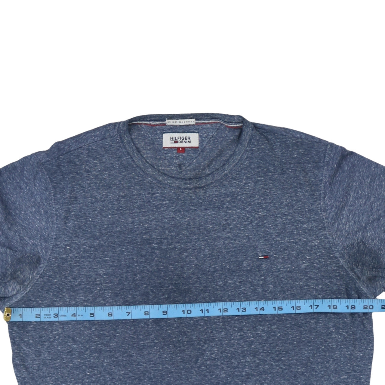 Hilfiger Denim Men's Blue Crew Neck Short Sleeve T-Shirt Size L