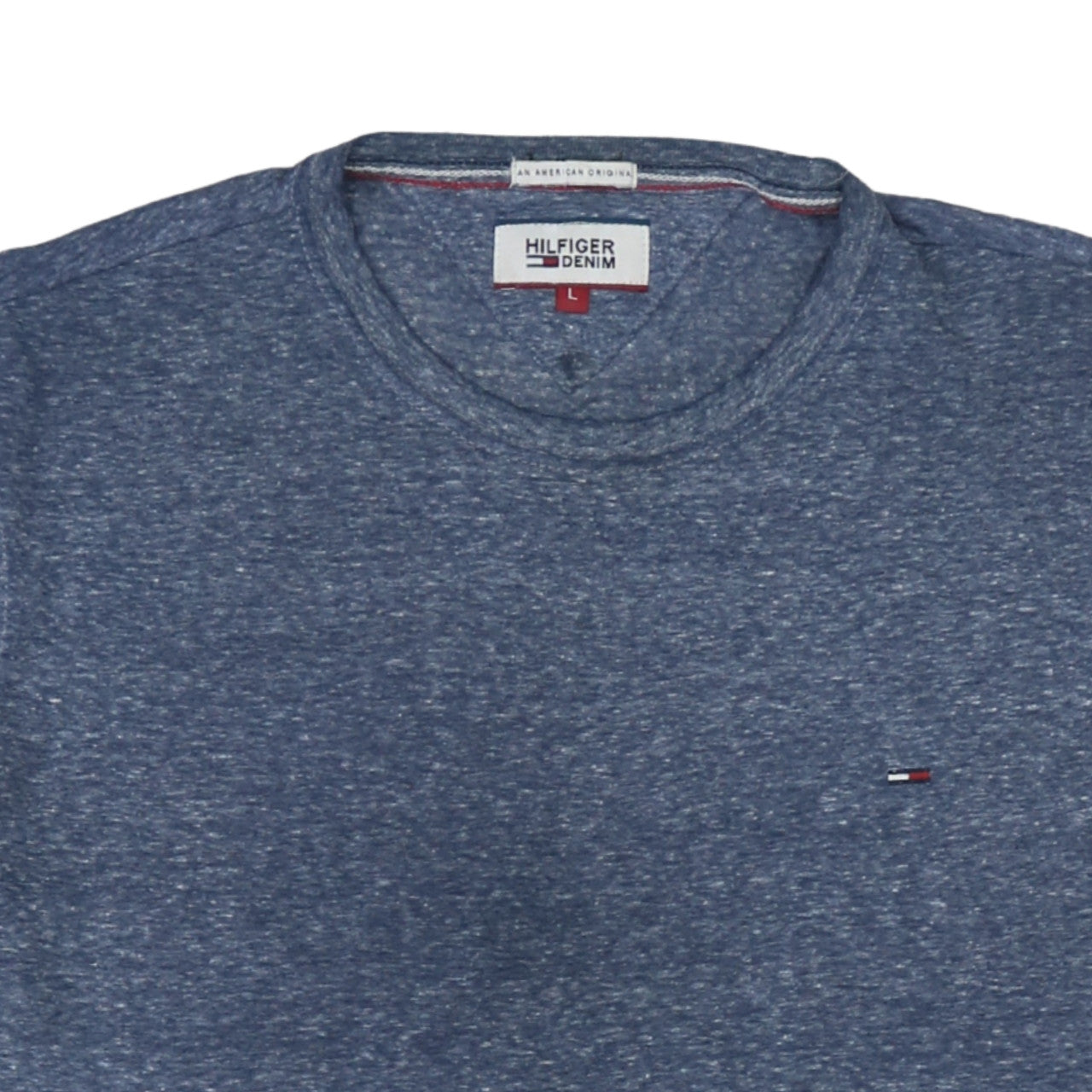 Hilfiger Denim Men's Blue Crew Neck Short Sleeve T-Shirt Size L