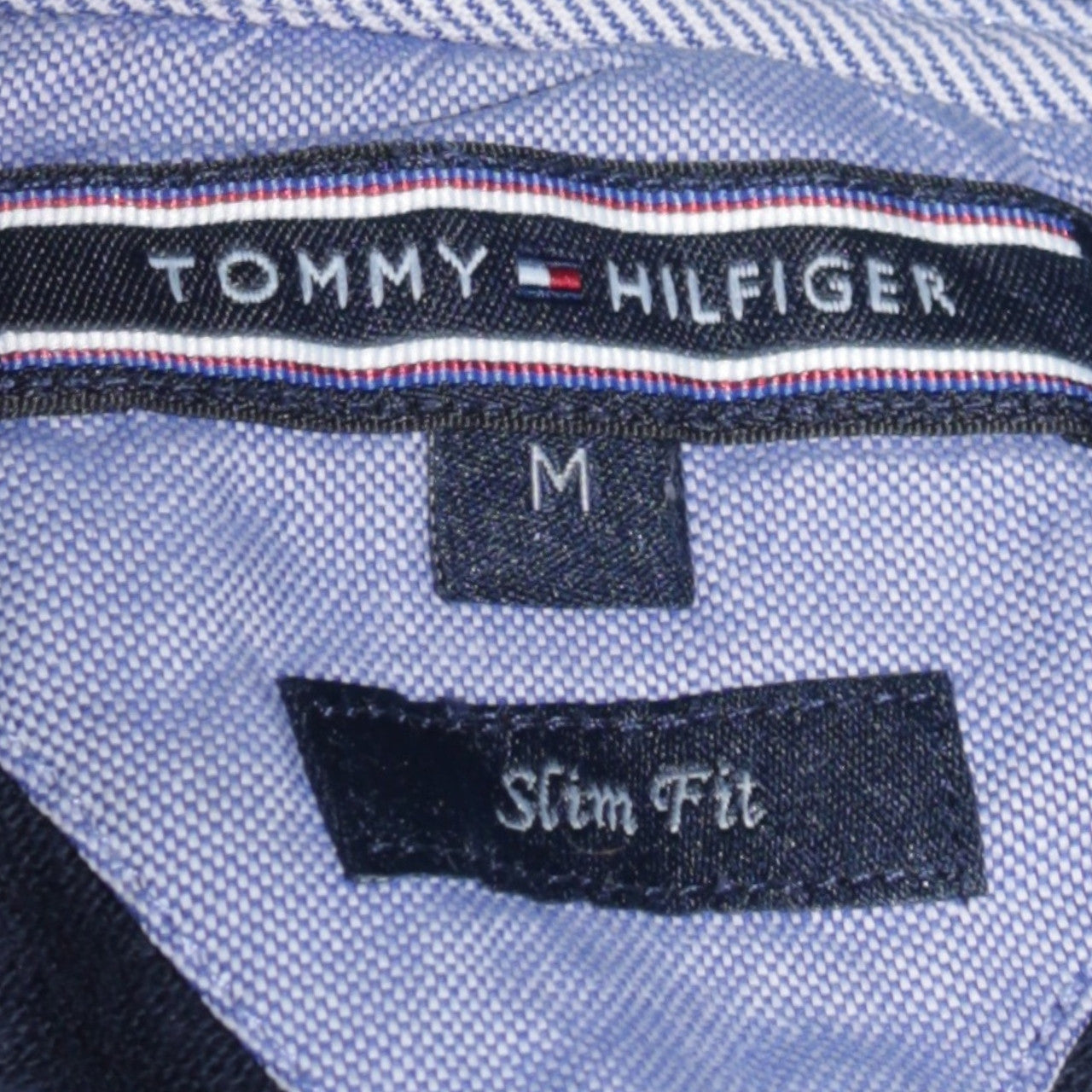 Tommy Hilfiger Men's Blue Slim Fit Cotton Polo Shirt M