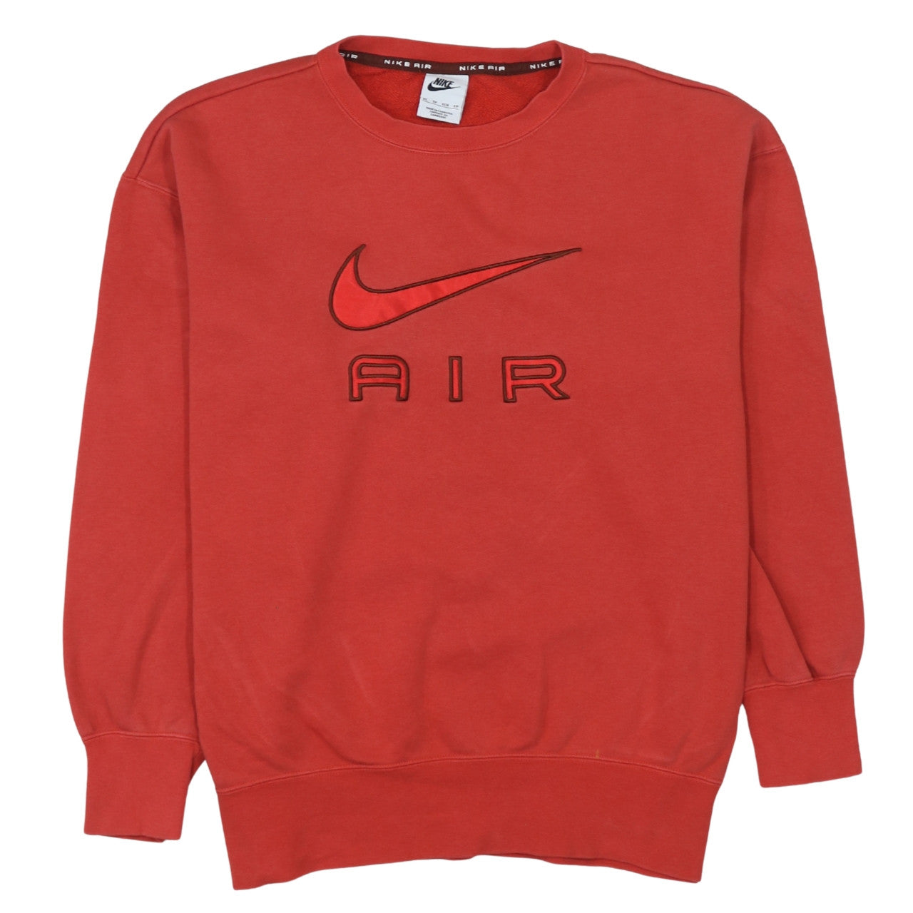 Nike Men's Red Air Logo Pullover Sweatshirt XS Fleece Crew Neck