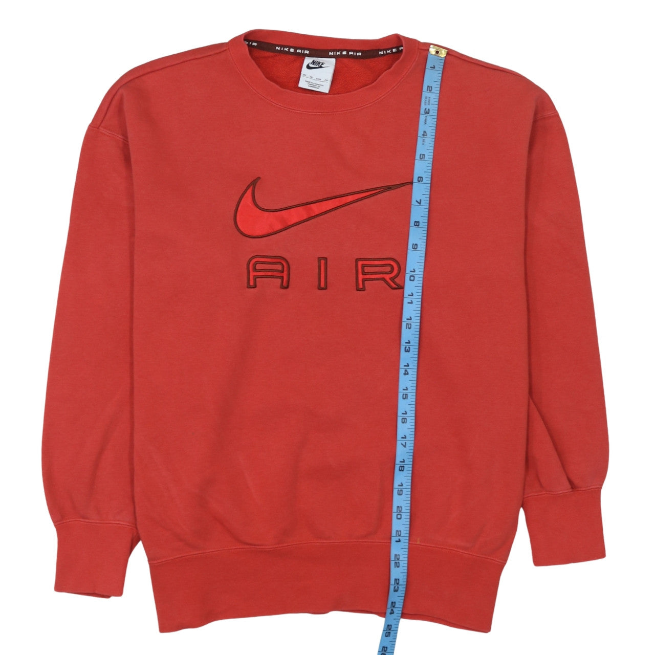 Nike Men's Red Air Logo Pullover Sweatshirt XS Fleece Crew Neck