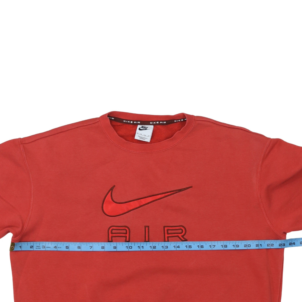 Nike Men's Red Air Logo Pullover Sweatshirt XS Fleece Crew Neck