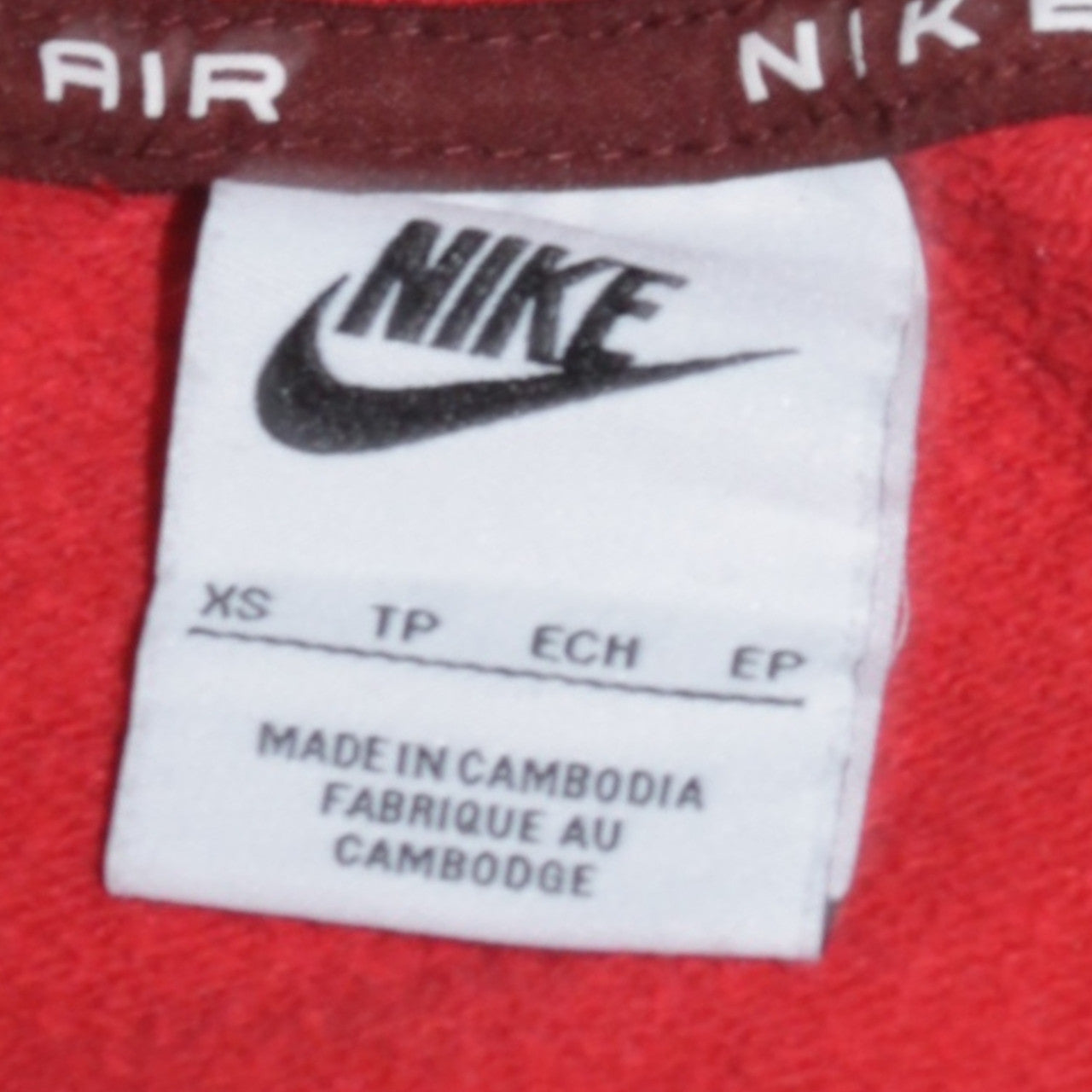 Nike Men's Red Air Logo Pullover Sweatshirt XS Fleece Crew Neck