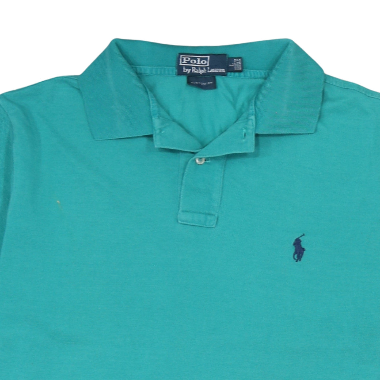 Ralph Lauren Men's Green Custom Fit Short Sleeve Polo Shirt Size L