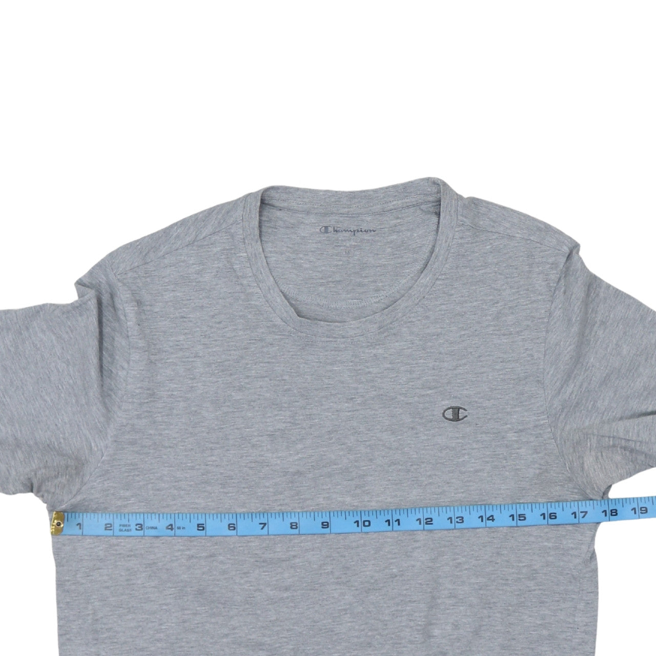 Champion Men's Grey Cotton Crew Neck Short Sleeve T-Shirt M
