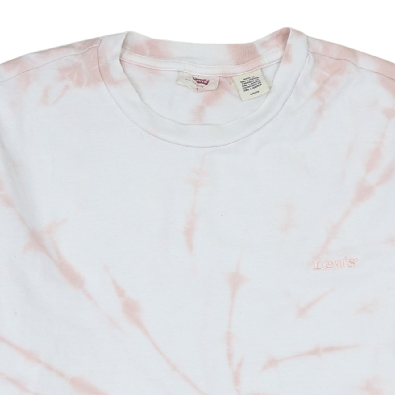 Levi's Men's Pink Tie-Dye Cotton Crew Neck T-Shirt Size S