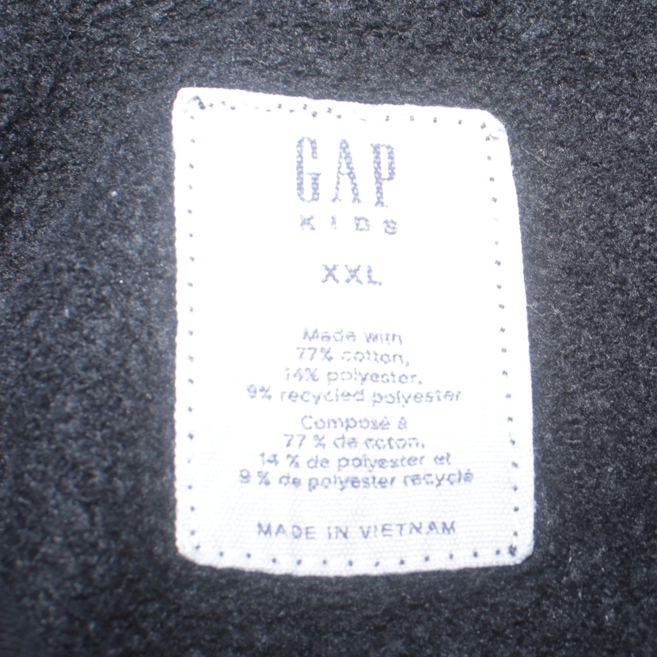 GAP Kids Boys Black XXL Pullover Hoodie Cotton Blend Casual Sweatshirt
