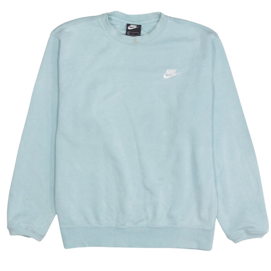 Nike Women’s Blue Crew Neck Pullover Sweatshirt M Cotton Blend