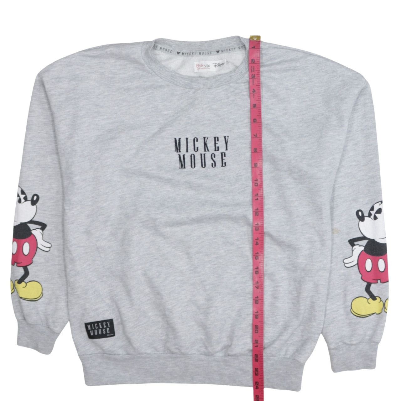 Bershka Disney Womens Grey Mickey Mouse Sweatshirt Size S