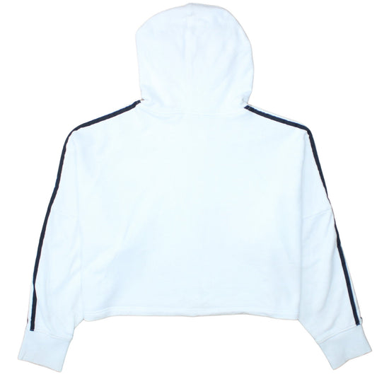 Adidas Women White Hooded Pullover Hoodie Size 18 Cotton Blend