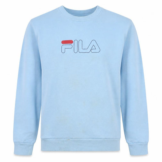 FILA Men's Blue XL Crew Neck Pullover Sweatshirt with Logo