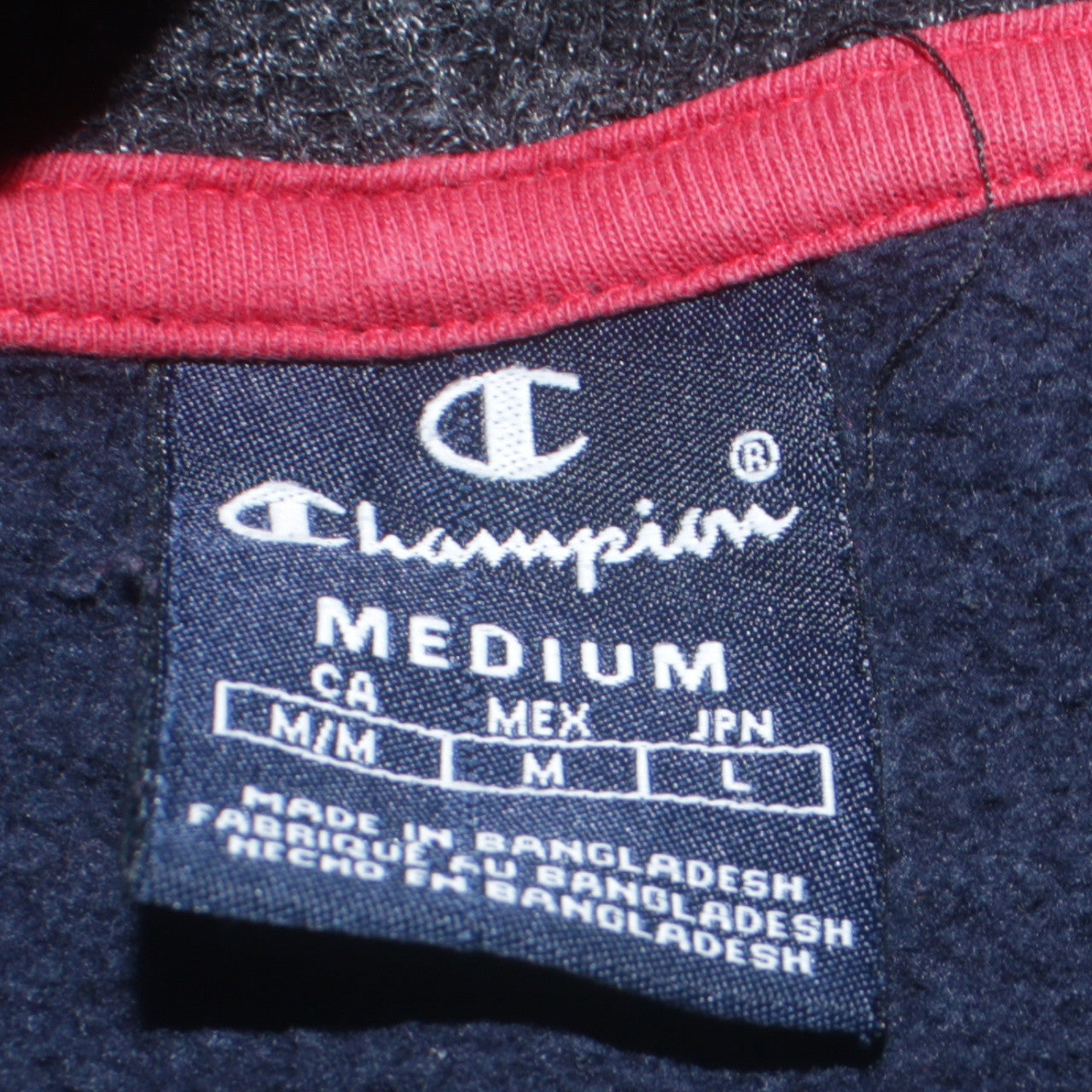Champion Men’s Blue Pullover Hoodie Medium Logo Fleece Sweatshirt