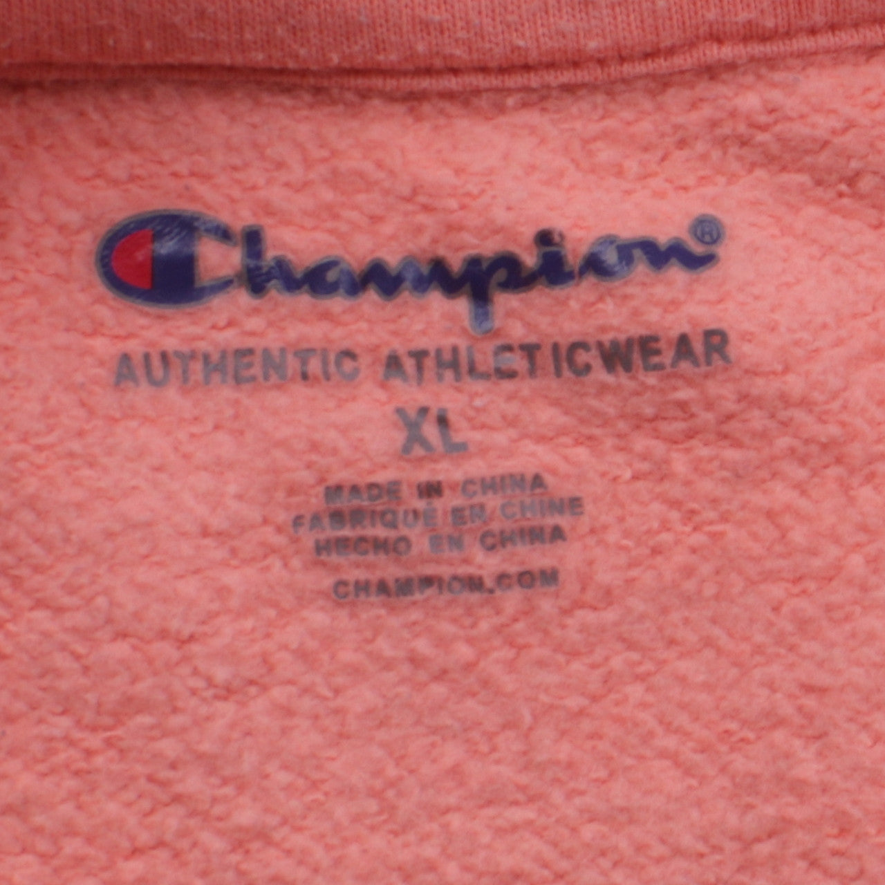 Champion Girls Pink XL Pullover Crew Neck Fleece Sweatshirt Logo Jumper