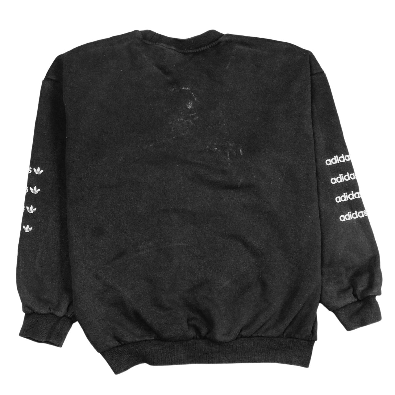 Adidas Women Black Logo Pullover Sweatshirt Size 12 Regular Fit