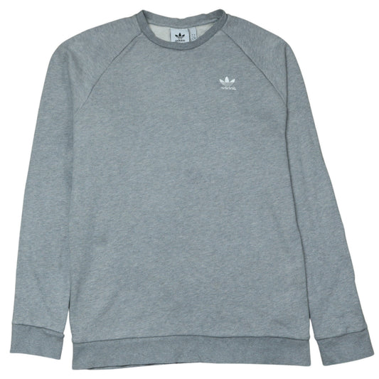 Adidas Men's Grey Crew Neck Pullover Sweatshirt Size S